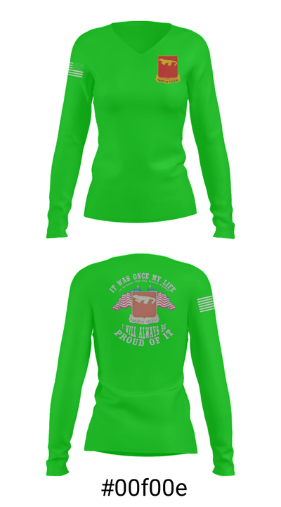 Alpha Battery 1st Battalion 75th Field Artillery 73323132 Women's Long Sleeve V-neck Shirt - 7