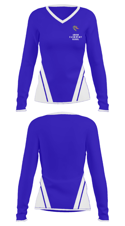 Adrian Elementary School 49570948 Women's Long Sleeve V-neck Shirt - 25