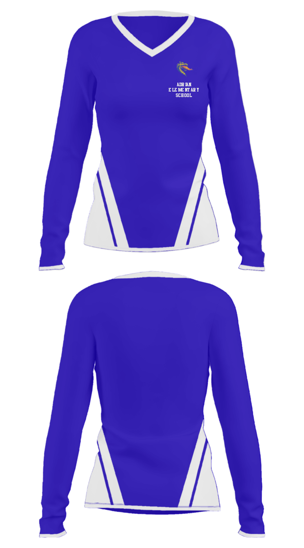 Women's Long Sleeve Vneck Shirt, Adrian Elementary School, Spirit Store, Teamtime, Team time, sublimation, custom sports apparel, team uniforms, spirit wear, spiritwear, sports uniforms, custom shirts, team store, custom team store, fundraiser sports, apparel fundraiser