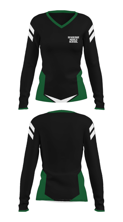 Sunridge Middle School 64098478 Women's Long Sleeve V-neck Shirt - 29