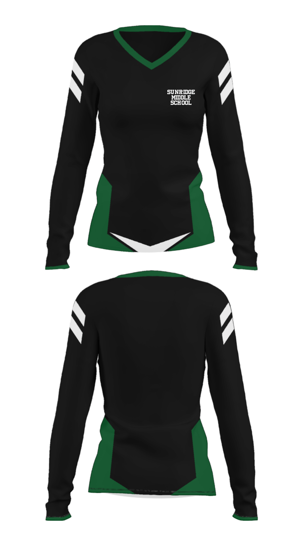 Women's Long Sleeve Vneck Shirt, Sunridge Middle School, Spirit Store, Teamtime, Team time, sublimation, custom sports apparel, team uniforms, spirit wear, spiritwear, sports uniforms, custom shirts, team store, custom team store, fundraiser sports, apparel fundraiser