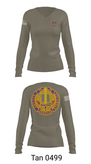 Women's Long Sleeve Vneck Shirt, 405th Civil Affairs Battalion, Army, Teamtime, Team time, sublimation, custom sports apparel, team uniforms, spirit wear, spiritwear, sports uniforms, custom shirts, team store, custom team store, fundraiser sports, apparel fundraiser