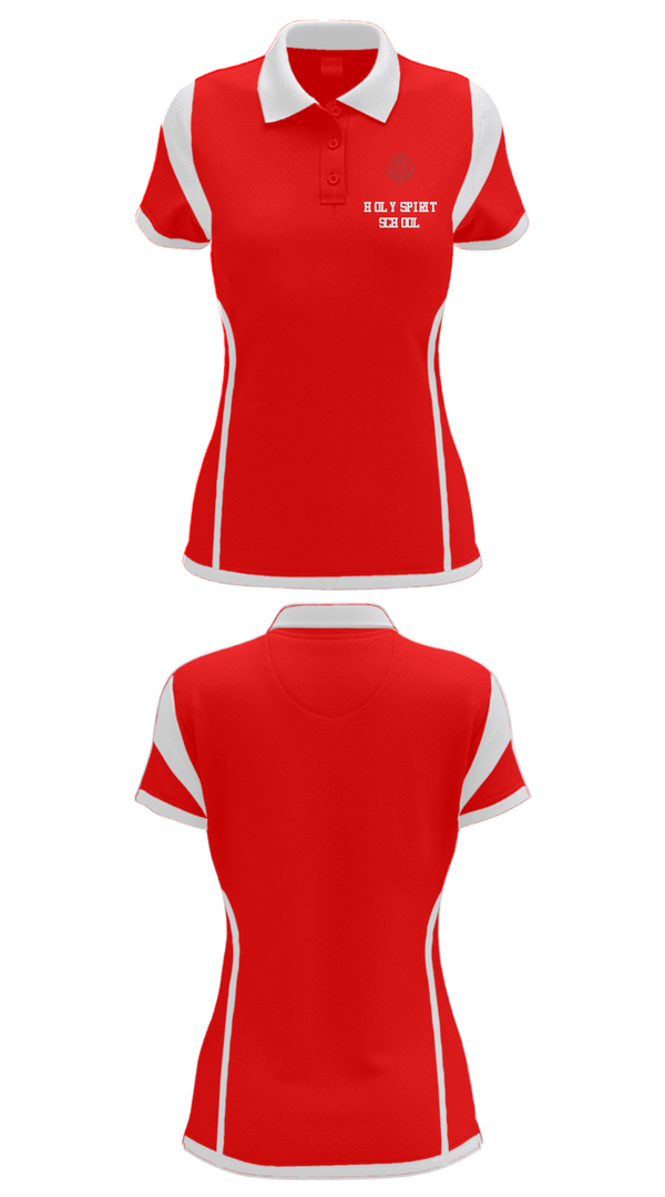Women's Short Sleeve Performance Polo, Holy Spirit School, Spirit Store, Teamtime, Team time, sublimation, custom sports apparel, team uniforms, spirit wear, spiritwear, sports uniforms, custom shirts, team store, custom team store, fundraiser sports, apparel fundraiser