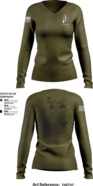 Women's Long Sleeve Vneck Shirt, JSOTF-SOM FWD TAC, Army, Teamtime, Team time, sublimation, custom sports apparel, team uniforms, spirit wear, spiritwear, sports uniforms, custom shirts, team store, custom team store, fundraiser sports, apparel fundraiser