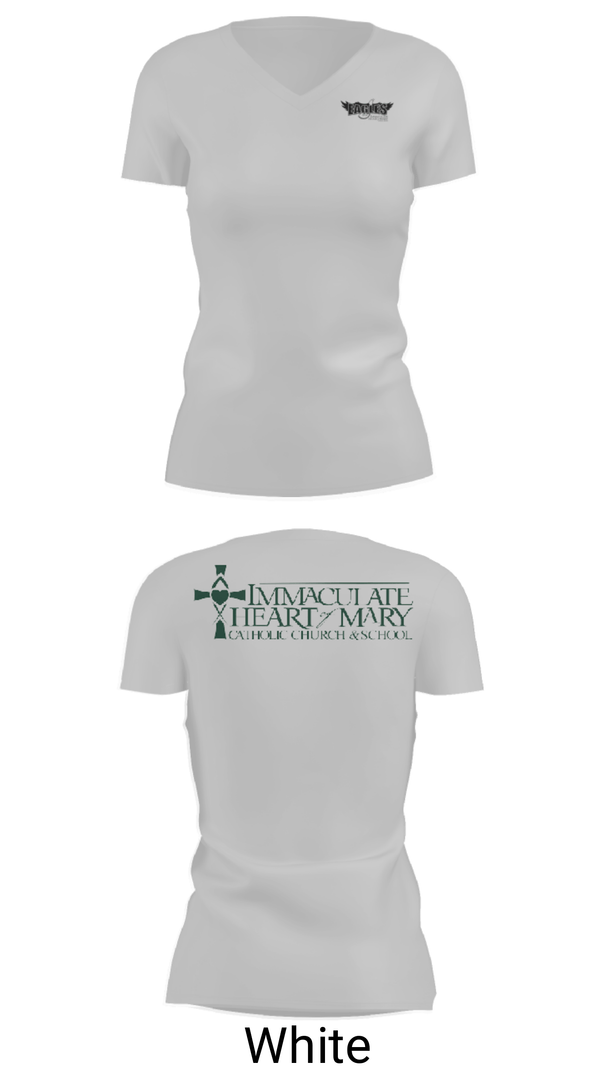 Women's Short Sleeve Vneck Shirt, Immaculate Heart Of Mary School, Spirit Store, Teamtime, Team time, sublimation, custom sports apparel, team uniforms, spirit wear, spiritwear, sports uniforms, custom shirts, team store, custom team store, fundraiser sports, apparel fundraiser