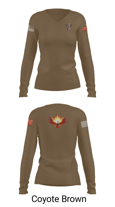 Mess-172 FireBirds 84080572 Women's Long Sleeve V-neck Shirt - 15