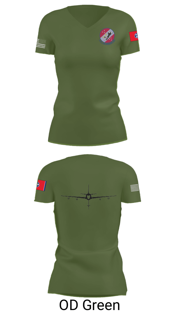 Women's Short Sleeve Vneck Shirt, 151st Air Refueling Squadron, Air Force, Teamtime, Team time, sublimation, custom sports apparel, team uniforms, spirit wear, spiritwear, sports uniforms, custom shirts, team store, custom team store, fundraiser sports, apparel fundraiser