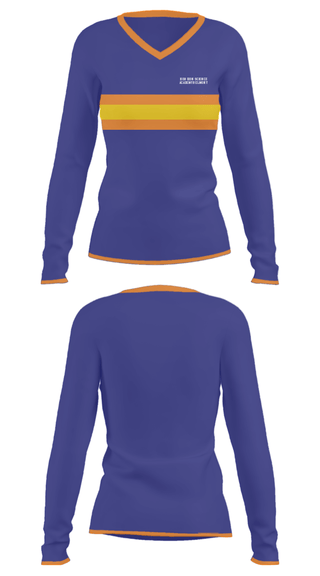 Women's Long Sleeve Vneck Shirt, Horizon Science Academy Belmont, , Teamtime, Team time, sublimation, custom sports apparel, team uniforms, spirit wear, spiritwear, sports uniforms, custom shirts, team store, custom team store, fundraiser sports, apparel fundraiser