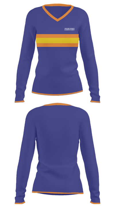 Horizon Science Academy Belmont 38865608 Women's Long Sleeve V-neck Shirt - 24