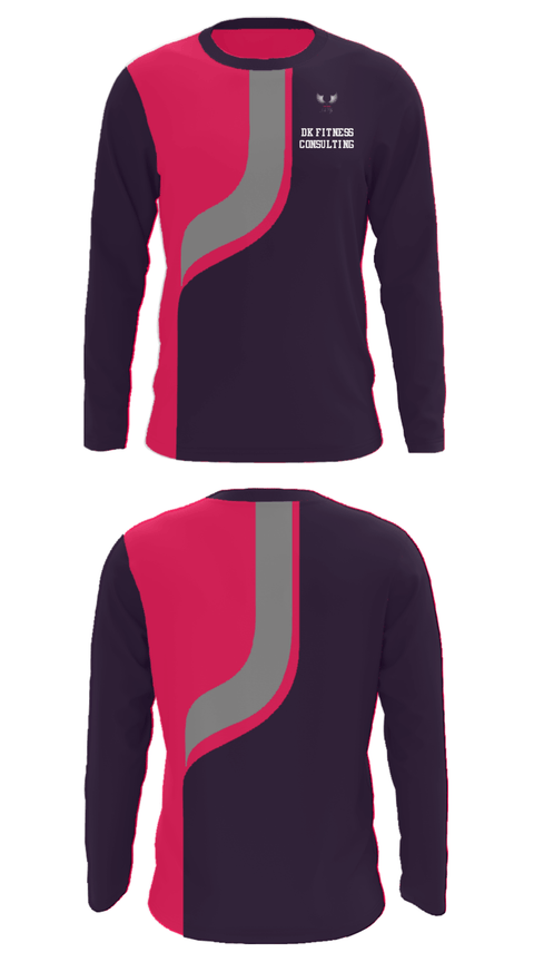 Long Sleeve Performance Shirt, DK Fitness Consulting, , Teamtime, Team time, sublimation, custom sports apparel, team uniforms, spirit wear, spiritwear, sports uniforms, custom shirts, team store, custom team store, fundraiser sports, apparel fundraiser