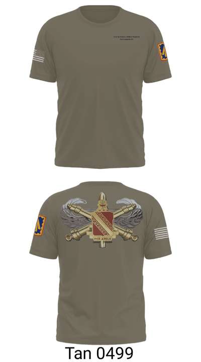 2-44 Air Defense Artillery Regiment 13491150 Short Sleeve Performance Shirt - 38