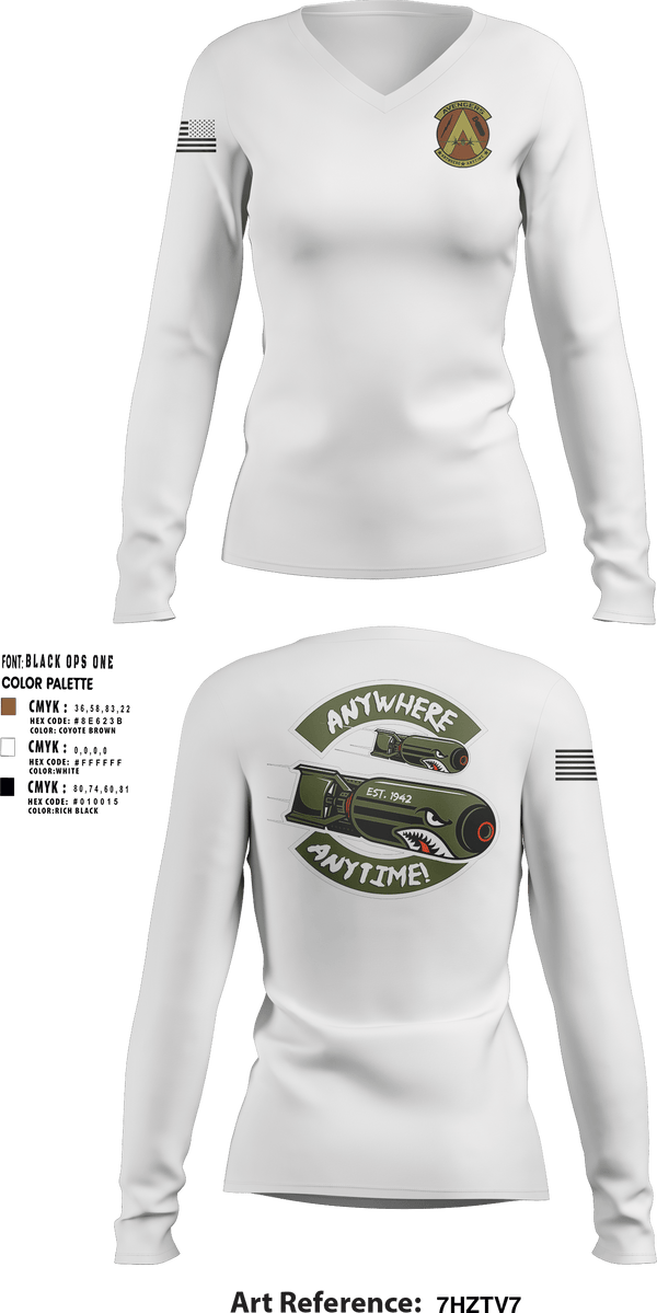 Women's Long Sleeve Vneck Shirt, 340th Flying Training Group, Air Force, Teamtime, Team time, sublimation, custom sports apparel, team uniforms, spirit wear, spiritwear, sports uniforms, custom shirts, team store, custom team store, fundraiser sports, apparel fundraiser