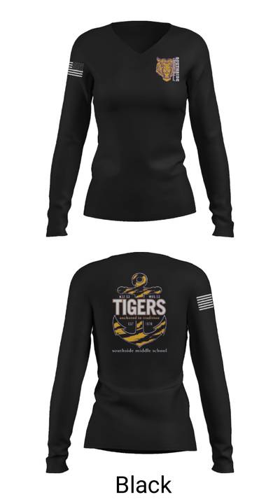 Southside Middle School 37136720 Women's Long Sleeve V-neck Shirt - 13