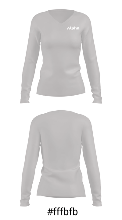 Alpha 41832347 Women's Long Sleeve V-neck Shirt - 7