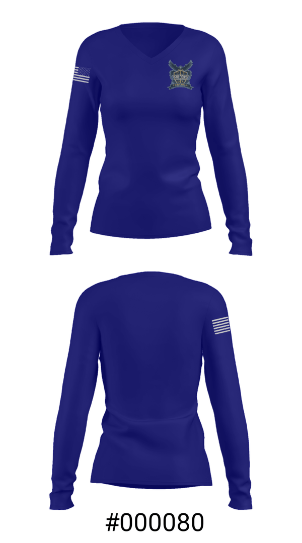 Women's Long Sleeve Vneck Shirt, Foothill High School, Spirit Store, Teamtime, Team time, sublimation, custom sports apparel, team uniforms, spirit wear, spiritwear, sports uniforms, custom shirts, team store, custom team store, fundraiser sports, apparel fundraiser