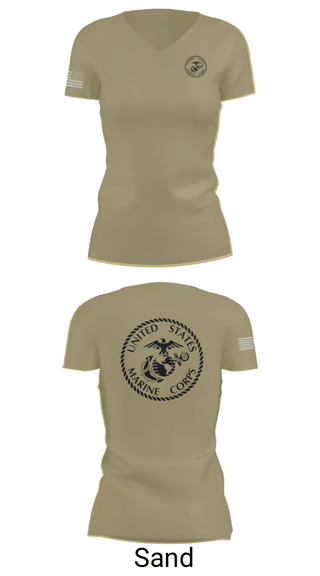 Women's Short Sleeve Vneck Shirt, UHS MCJROTC, Marines, Teamtime, Team time, sublimation, custom sports apparel, team uniforms, spirit wear, spiritwear, sports uniforms, custom shirts, team store, custom team store, fundraiser sports, apparel fundraiser