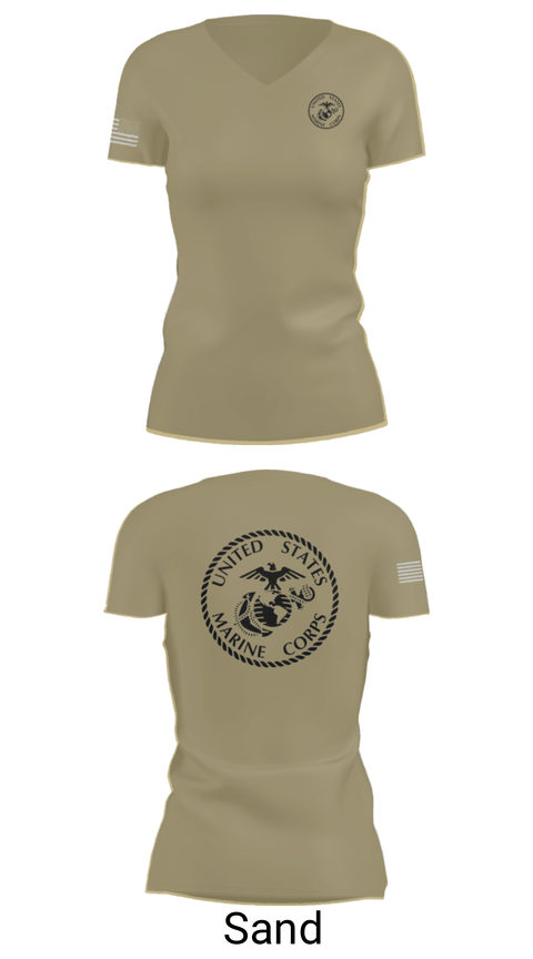 Women's Short Sleeve Vneck Shirt, UHS MCJROTC, Marines, Teamtime, Team time, sublimation, custom sports apparel, team uniforms, spirit wear, spiritwear, sports uniforms, custom shirts, team store, custom team store, fundraiser sports, apparel fundraiser