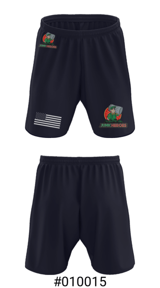 Athletic Shorts With Pockets, Junk Heroes, , Teamtime, Team time, sublimation, custom sports apparel, team uniforms, spirit wear, spiritwear, sports uniforms, custom shirts, team store, custom team store, fundraiser sports, apparel fundraiser