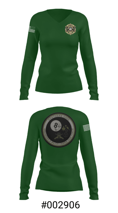 Southern Ohio Organized and Major Crimes Task Force 32942427 Women's Long Sleeve V-neck Shirt - 7