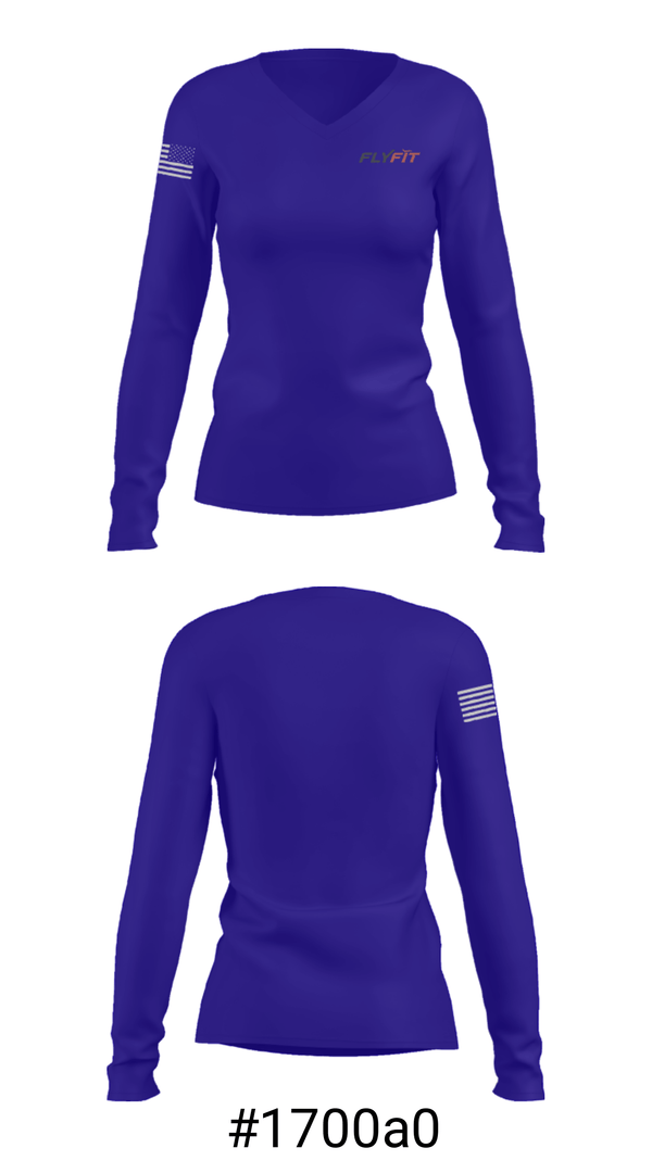 Women's Long Sleeve Vneck Shirt, FlyFit, , Teamtime, Team time, sublimation, custom sports apparel, team uniforms, spirit wear, spiritwear, sports uniforms, custom shirts, team store, custom team store, fundraiser sports, apparel fundraiser
