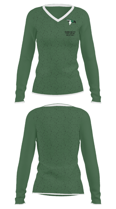 Women's Long Sleeve Vneck Shirt, Academic Magnet High School Wrestling, Wrestling, Teamtime, Team time, sublimation, custom sports apparel, team uniforms, spirit wear, spiritwear, sports uniforms, custom shirts, team store, custom team store, fundraiser sports, apparel fundraiser