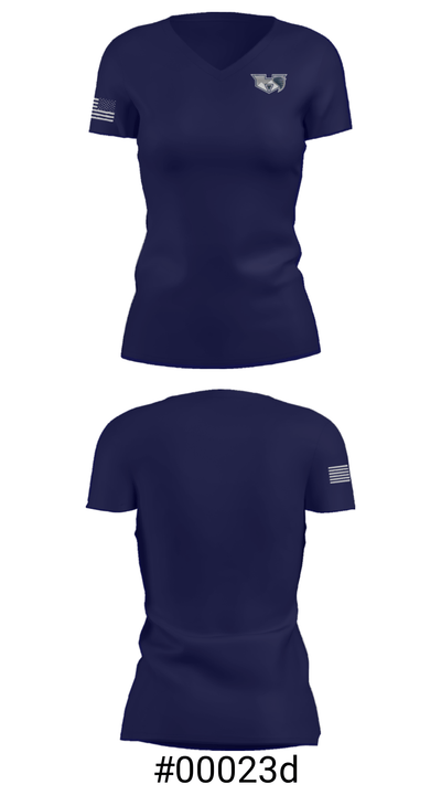 Hornedo Middle School Volleyball 25580249 Women's Short Sleeve V-neck Shirt - 21