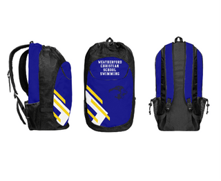 Gear Bag, Weatherford Christian School Swimming, Swimming, Teamtime, Team time, sublimation, custom sports apparel, team uniforms, spirit wear, spiritwear, sports uniforms, custom shirts, team store, custom team store, fundraiser sports, apparel fundraiser