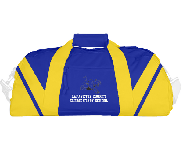 Duffle Bag, Lafayette County Elementary School, Spirit Store, Teamtime, Team time, sublimation, custom sports apparel, team uniforms, spirit wear, spiritwear, sports uniforms, custom shirts, team store, custom team store, fundraiser sports, apparel fundraiser