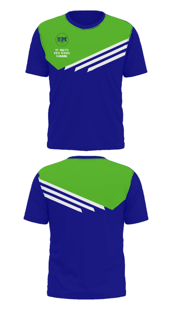 Short Sleeve Performance Shirt, St Mary's High School Swimming, Swimming, Teamtime, Team time, sublimation, custom sports apparel, team uniforms, spirit wear, spiritwear, sports uniforms, custom shirts, team store, custom team store, fundraiser sports, apparel fundraiser