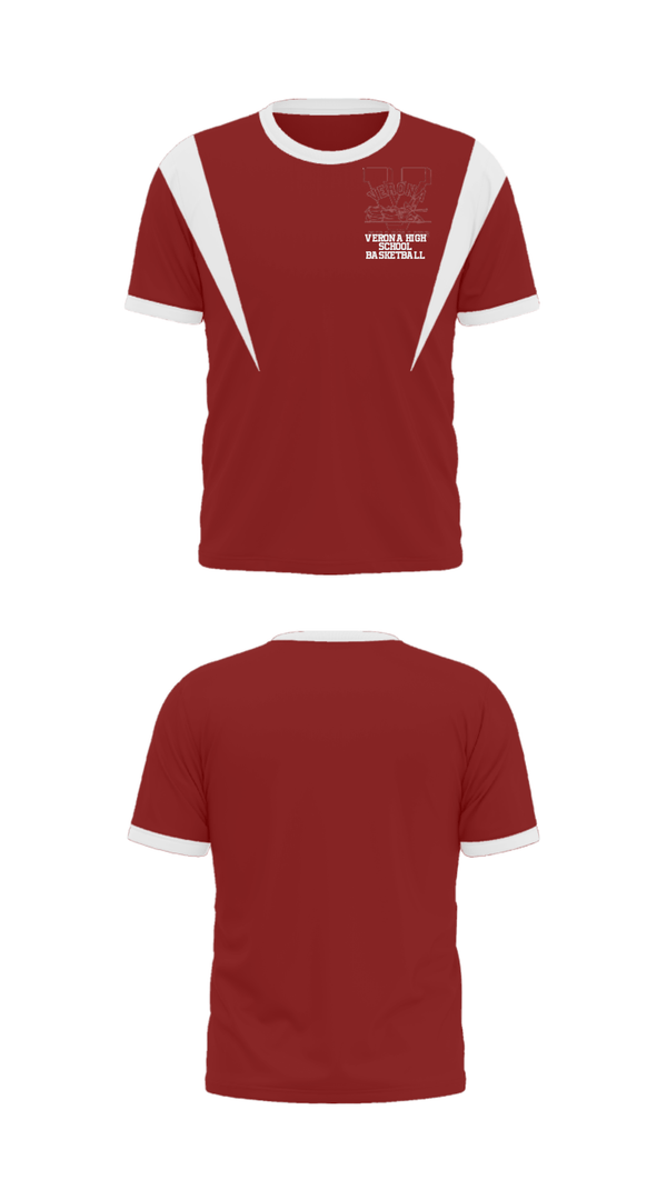 Short Sleeve Performance Shirt, Verona High School Basketball, Men's Basketball, Teamtime, Team time, sublimation, custom sports apparel, team uniforms, spirit wear, spiritwear, sports uniforms, custom shirts, team store, custom team store, fundraiser sports, apparel fundraiser