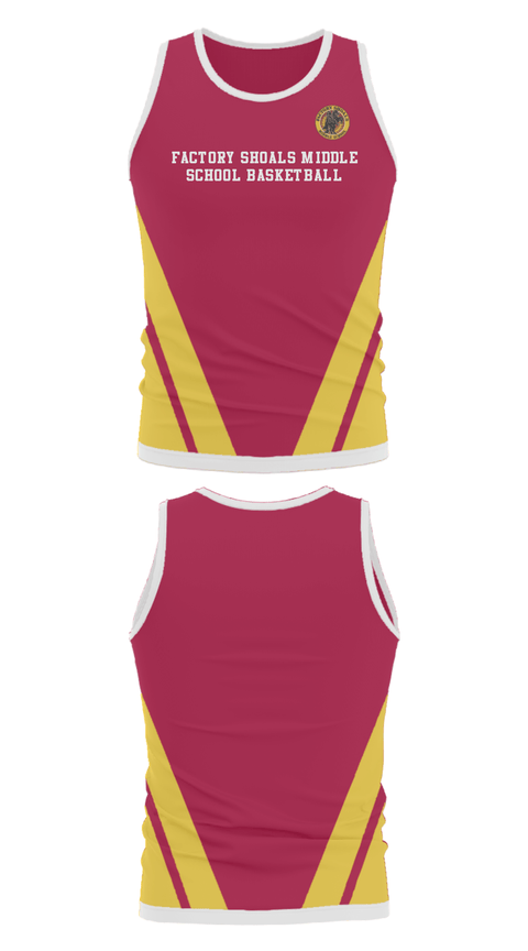 Tank Top, Factory Shoals Middle School Basketball, Women's Basketball, Teamtime, Team time, sublimation, custom sports apparel, team uniforms, spirit wear, spiritwear, sports uniforms, custom shirts, team store, custom team store, fundraiser sports, apparel fundraiser