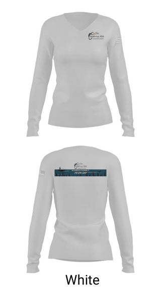 Women's Long Sleeve Vneck Shirt, The Watering Hole at FFHQ, , Teamtime, Team time, sublimation, custom sports apparel, team uniforms, spirit wear, spiritwear, sports uniforms, custom shirts, team store, custom team store, fundraiser sports, apparel fundraiser