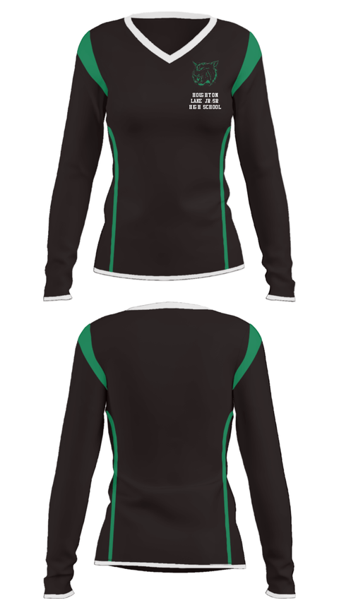 Women's Long Sleeve Vneck Shirt, Houghton Lake Jr/Sr High School, Spirit Store, Teamtime, Team time, sublimation, custom sports apparel, team uniforms, spirit wear, spiritwear, sports uniforms, custom shirts, team store, custom team store, fundraiser sports, apparel fundraiser