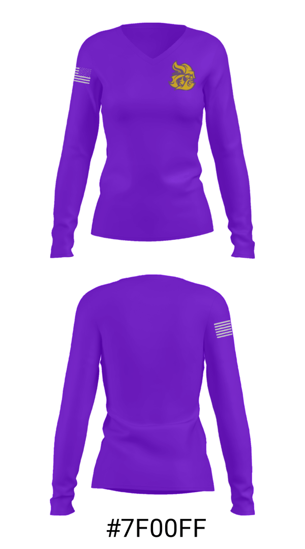Women's Long Sleeve Vneck Shirt, Showalter Middle School Wrestling, Wrestling, Teamtime, Team time, sublimation, custom sports apparel, team uniforms, spirit wear, spiritwear, sports uniforms, custom shirts, team store, custom team store, fundraiser sports, apparel fundraiser