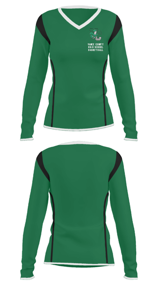 Women's Long Sleeve Vneck Shirt, Vance County High School Basketball, Men's Basketball, Teamtime, Team time, sublimation, custom sports apparel, team uniforms, spirit wear, spiritwear, sports uniforms, custom shirts, team store, custom team store, fundraiser sports, apparel fundraiser