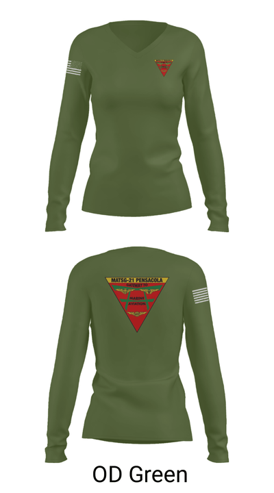 MATSG-21 62980996 Women's Long Sleeve V-neck Shirt - 31