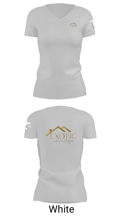 Exotic home designs 63002040 Women's Short Sleeve V-neck Shirt - 7