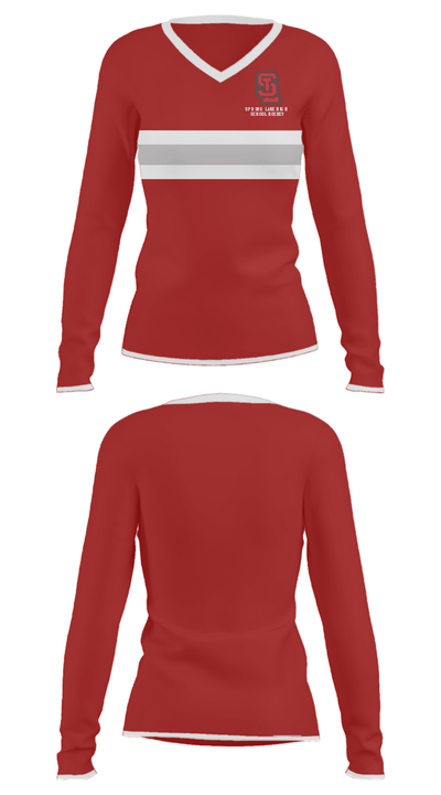 Spring Lake High School Hockey 59686667 Women's Long Sleeve V-neck Shirt - 32