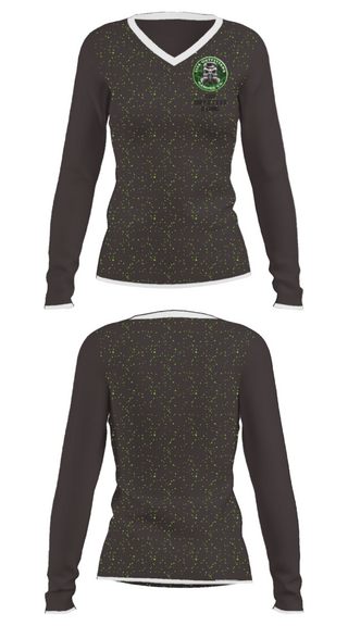 Women's Long Sleeve Vneck Shirt, 5150 OUTFITTERS GAMING, E-Sports, Teamtime, Team time, sublimation, custom sports apparel, team uniforms, spirit wear, spiritwear, sports uniforms, custom shirts, team store, custom team store, fundraiser sports, apparel fundraiser