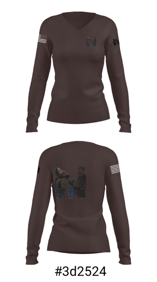 Women's Long Sleeve Vneck Shirt, DHK Entertainment, , Teamtime, Team time, sublimation, custom sports apparel, team uniforms, spirit wear, spiritwear, sports uniforms, custom shirts, team store, custom team store, fundraiser sports, apparel fundraiser