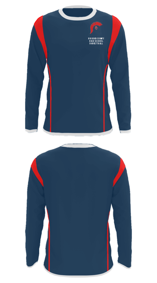 Long Sleeve Performance Shirt, Brooks County High School Basketball, Men's Basketball, Teamtime, Team time, sublimation, custom sports apparel, team uniforms, spirit wear, spiritwear, sports uniforms, custom shirts, team store, custom team store, fundraiser sports, apparel fundraiser