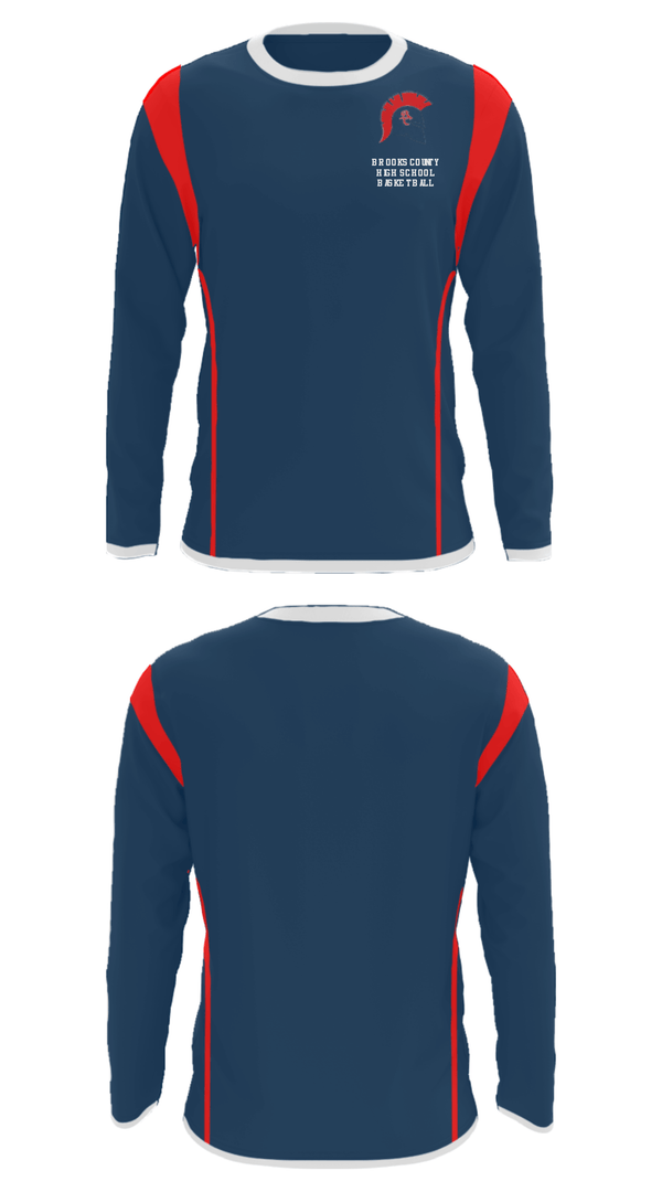 Long Sleeve Performance Shirt, Brooks County High School Basketball, Men's Basketball, Teamtime, Team time, sublimation, custom sports apparel, team uniforms, spirit wear, spiritwear, sports uniforms, custom shirts, team store, custom team store, fundraiser sports, apparel fundraiser