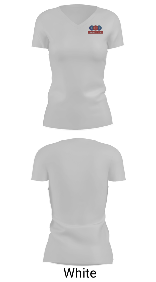 Women's Short Sleeve Vneck Shirt, Dove Science Academy Middle School-South Okc, Spirit Store, Teamtime, Team time, sublimation, custom sports apparel, team uniforms, spirit wear, spiritwear, sports uniforms, custom shirts, team store, custom team store, fundraiser sports, apparel fundraiser