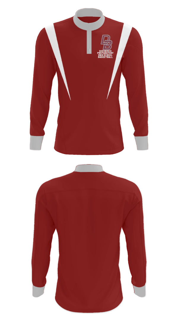 Quarter Zip Jacket, Don Bosco Preparatory High School Basketball, Men's Basketball, Teamtime, Team time, sublimation, custom sports apparel, team uniforms, spirit wear, spiritwear, sports uniforms, custom shirts, team store, custom team store, fundraiser sports, apparel fundraiser