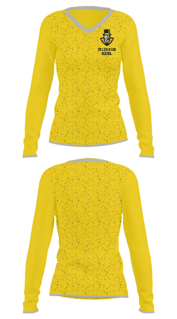 Women's Long Sleeve Vneck Shirt, Oyler High School, Spirit Store, Teamtime, Team time, sublimation, custom sports apparel, team uniforms, spirit wear, spiritwear, sports uniforms, custom shirts, team store, custom team store, fundraiser sports, apparel fundraiser