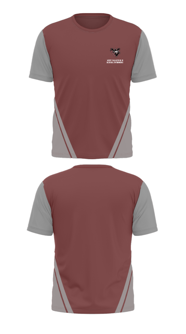 Short Sleeve Performance Shirt, West Valley High School Swimming, Swimming, Teamtime, Team time, sublimation, custom sports apparel, team uniforms, spirit wear, spiritwear, sports uniforms, custom shirts, team store, custom team store, fundraiser sports, apparel fundraiser
