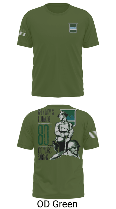 80th Training Command 12483809 Short Sleeve Performance Shirt - 30