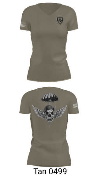 Women's Short Sleeve Vneck Shirt, , Army, Teamtime, Team time, sublimation, custom sports apparel, team uniforms, spirit wear, spiritwear, sports uniforms, custom shirts, team store, custom team store, fundraiser sports, apparel fundraiser