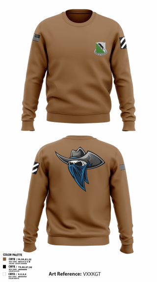 Crew Neck Sweatshirt, A-Co 2-69AR, Army, Teamtime, Team time, sublimation, custom sports apparel, team uniforms, spirit wear, spiritwear, sports uniforms, custom shirts, team store, custom team store, fundraiser sports, apparel fundraiser