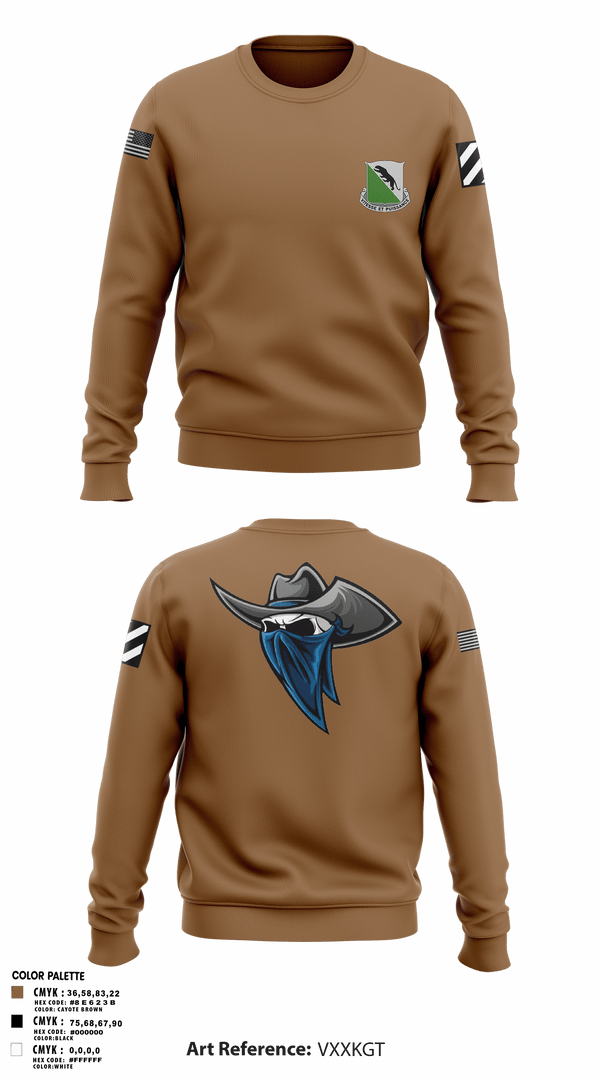 Crew Neck Sweatshirt, A-Co 2-69AR, Army, Teamtime, Team time, sublimation, custom sports apparel, team uniforms, spirit wear, spiritwear, sports uniforms, custom shirts, team store, custom team store, fundraiser sports, apparel fundraiser
